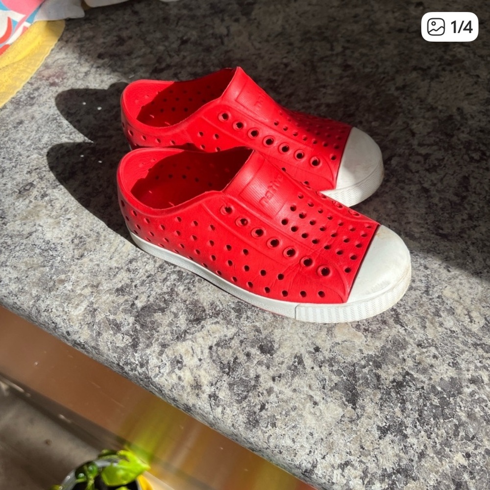 Kids Red Native Water Slip-On Shoes